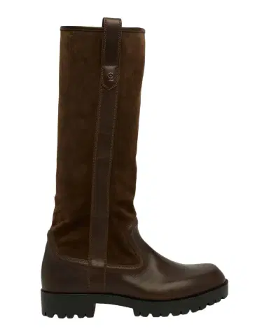 Christian Louboutin Men's Slouch Leather Lug-Sole Tall Boots | Thumbnail 1 Christian Louboutin Men's Slouch Leather Lug-Sole Tall Boots | Thumbnail 1