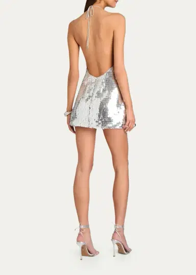 Retrofête Jawa Sequined Halter Mini Dress | Thumbnail 3 Retrofête Jawa Sequined Halter Mini Dress | Thumbnail 3