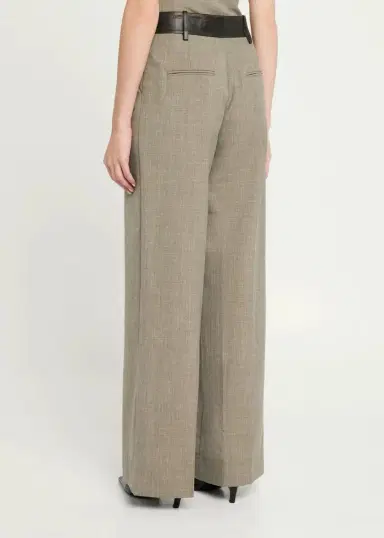 Christopher Esber Tropical Wool Leather-Waisted Wide-Leg Trousers | Thumbnail 3 Christopher Esber Tropical Wool Leather-Waisted Wide-Leg Trousers | Thumbnail 3