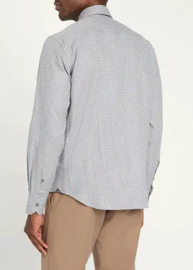 Baldassari Santini Plaid Cotton Shirt | Thumbnail 3 Baldassari Santini Plaid Cotton Shirt | Thumbnail 3