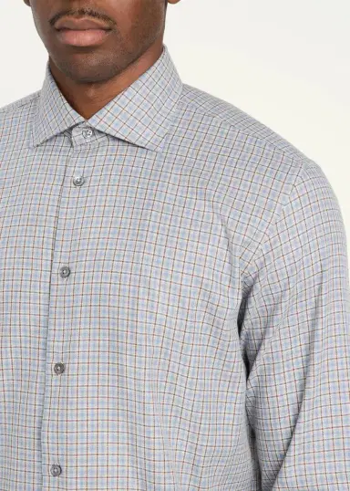 Baldassari Santini Plaid Cotton Shirt | Thumbnail 5 Baldassari Santini Plaid Cotton Shirt | Thumbnail 5