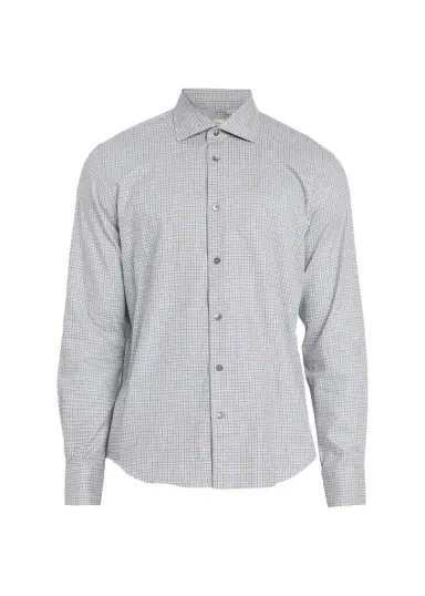 Baldassari Santini Plaid Cotton Shirt | Thumbnail 1 Baldassari Santini Plaid Cotton Shirt | Thumbnail 1