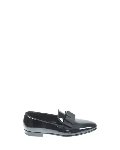 Bergdorf Goodman Men's Patent Leather Grosgrain-Bow Loafers | Thumbnail 3 Bergdorf Goodman Men's Patent Leather Grosgrain-Bow Loafers | Thumbnail 3