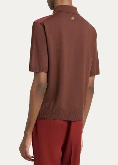 AMIRI Men's Abstract Paneled Wool-Blend Short-Sleeve Shirt | Thumbnail 3 AMIRI Men's Abstract Paneled Wool-Blend Short-Sleeve Shirt | Thumbnail 3