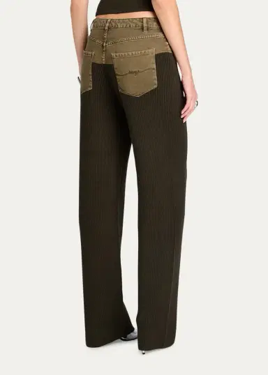 SEROYA Chani Ribbed Straight-Leg Pants | Thumbnail 3 SEROYA Chani Ribbed Straight-Leg Pants | Thumbnail 3