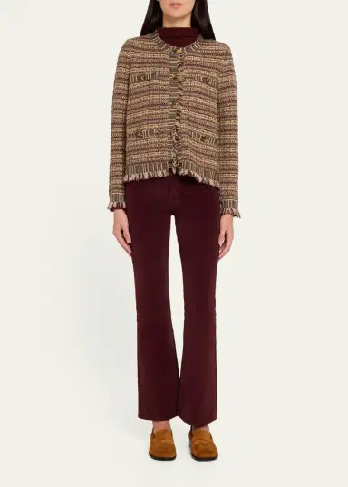 Veronica Beard Sariyah Striped Wool-Blend Knit Jacket | Thumbnail 2 Veronica Beard Sariyah Striped Wool-Blend Knit Jacket | Thumbnail 2