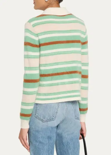 Guest In Residence Grizzly Cashmere Crop Rugby Sweater | Thumbnail 3 Guest In Residence Grizzly Cashmere Crop Rugby Sweater | Thumbnail 3