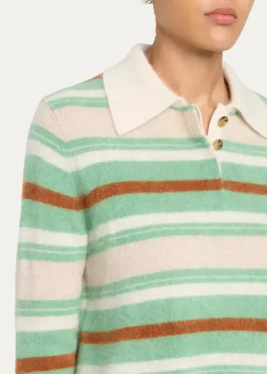 Guest In Residence Grizzly Cashmere Crop Rugby Sweater | Thumbnail 5 Guest In Residence Grizzly Cashmere Crop Rugby Sweater | Thumbnail 5