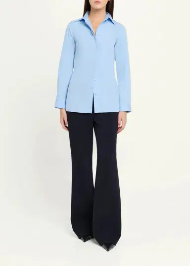 Gabriela Hearst Judie Cotton Poplin Button-Down Shirt | Thumbnail 2 Gabriela Hearst Judie Cotton Poplin Button-Down Shirt | Thumbnail 2