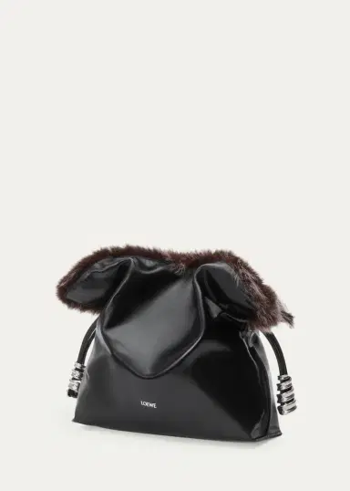 Loewe Flamenco Shearling & Leather Clutch Bag | Thumbnail 2 Loewe Flamenco Shearling & Leather Clutch Bag | Thumbnail 2