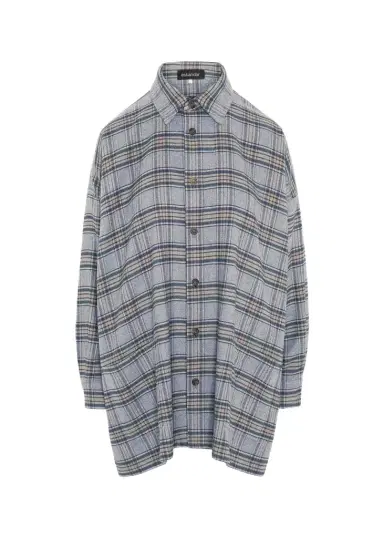 Eskandar Wide A-Line Shirt Jacket With Collar - Long Length | Thumbnail 1 Eskandar Wide A-Line Shirt Jacket With Collar - Long Length | Thumbnail 1