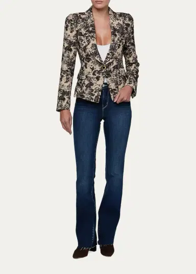 L'Agence Kaisley Jacquard Toile Blazer | Thumbnail 2 L'Agence Kaisley Jacquard Toile Blazer | Thumbnail 2