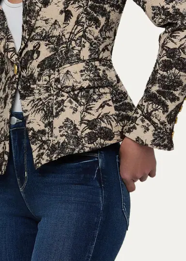 L'Agence Kaisley Jacquard Toile Blazer | Thumbnail 4 L'Agence Kaisley Jacquard Toile Blazer | Thumbnail 4