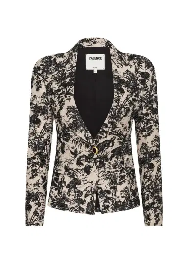 L'Agence Kaisley Jacquard Toile Blazer | Thumbnail 1 L'Agence Kaisley Jacquard Toile Blazer | Thumbnail 1