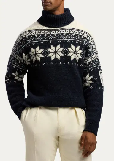 Ralph Lauren Purple Label Men's Cashmere-Mohair Turtleneck Sweater | Thumbnail 4 Ralph Lauren Purple Label Men's Cashmere-Mohair Turtleneck Sweater | Thumbnail 4
