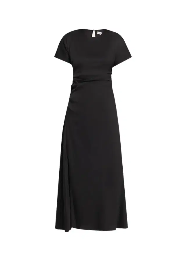 Marabella Ruched Satin Midi Dress Marabella Ruched Satin Midi Dress