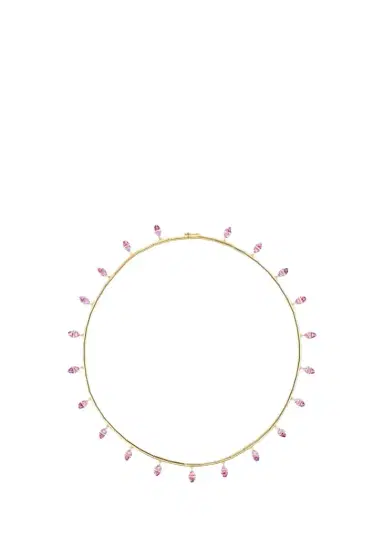 Emily P. Wheeler 18K Yellow Gold & Pink Sapphire Tilly Fringe Collar Necklace | Thumbnail 1 Emily P. Wheeler 18K Yellow Gold & Pink Sapphire Tilly Fringe Collar Necklace | Thumbnail 1