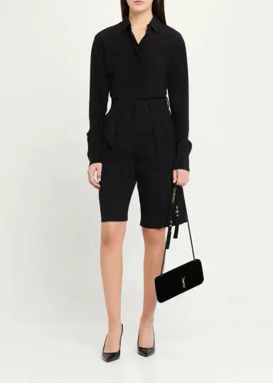 Saint Laurent Kate YSL Velvet Shoulder Bag | Thumbnail 5 Saint Laurent Kate YSL Velvet Shoulder Bag | Thumbnail 5