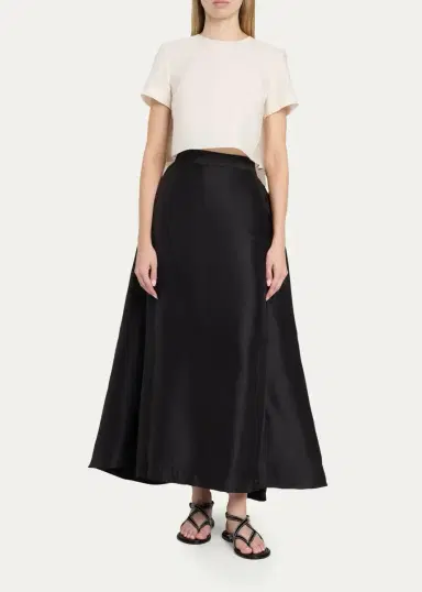 Heirlome Mariel Wool-Silk Faille Full Crop Top | Thumbnail 2 Heirlome Mariel Wool-Silk Faille Full Crop Top | Thumbnail 2