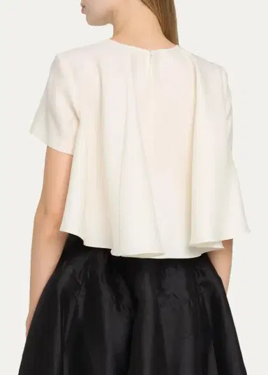 Heirlome Mariel Wool-Silk Faille Full Crop Top | Thumbnail 3 Heirlome Mariel Wool-Silk Faille Full Crop Top | Thumbnail 3