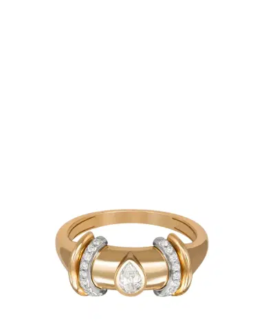 L’Atelier Nawbar 18K Yellow and White Gold Warrior Diamond Ring | Thumbnail 2 L’Atelier Nawbar 18K Yellow and White Gold Warrior Diamond Ring | Thumbnail 2