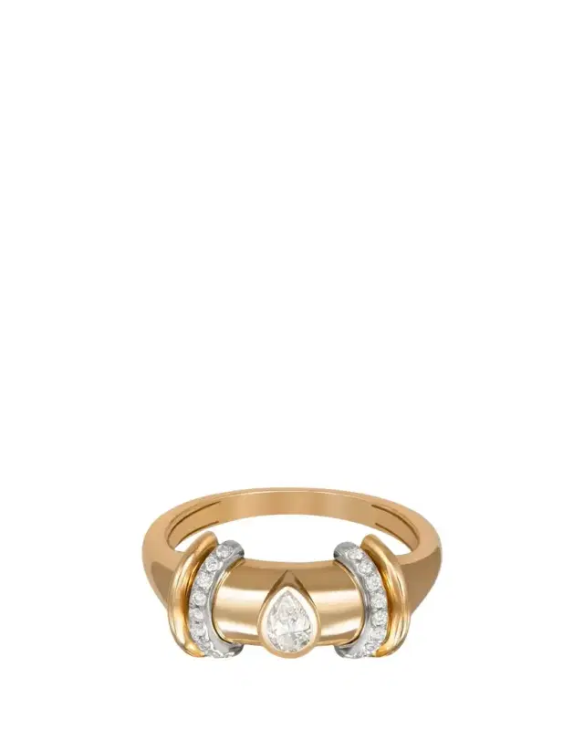 18K Yellow and White Gold Warrior Diamond Ring 18K Yellow and White Gold Warrior Diamond Ring