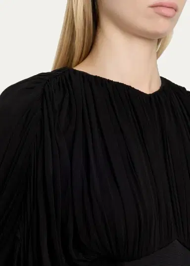 Heirlome Micka Shirred Jersey Short-Sleeve Maxi Dress | Thumbnail 5 Heirlome Micka Shirred Jersey Short-Sleeve Maxi Dress | Thumbnail 5