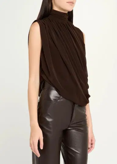 Ronny Kobo Sav Draped Mock Turtleneck Top | Thumbnail 4 Ronny Kobo Sav Draped Mock Turtleneck Top | Thumbnail 4