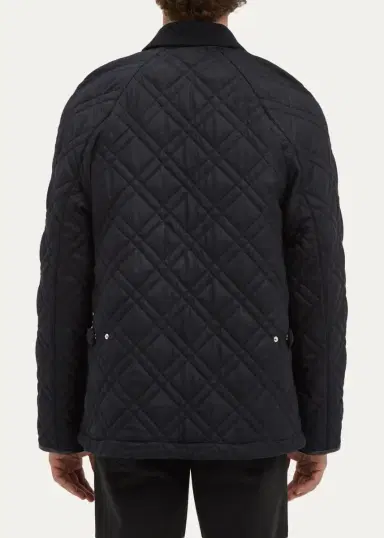Gabriela Hearst Men's Clarence Wool-Cashmere Quilted Barn Jacket | Thumbnail 3 Gabriela Hearst Men's Clarence Wool-Cashmere Quilted Barn Jacket | Thumbnail 3