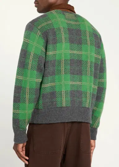 Guest In Residence Men's Plaid Wool-Cashmere Bomber Jacket | Thumbnail 3 Guest In Residence Men's Plaid Wool-Cashmere Bomber Jacket | Thumbnail 3