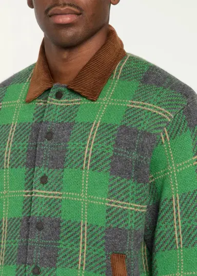 Guest In Residence Men's Plaid Wool-Cashmere Bomber Jacket | Thumbnail 5 Guest In Residence Men's Plaid Wool-Cashmere Bomber Jacket | Thumbnail 5