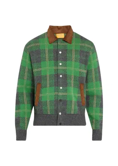 Guest In Residence Men's Plaid Wool-Cashmere Bomber Jacket | Thumbnail 1 Guest In Residence Men's Plaid Wool-Cashmere Bomber Jacket | Thumbnail 1