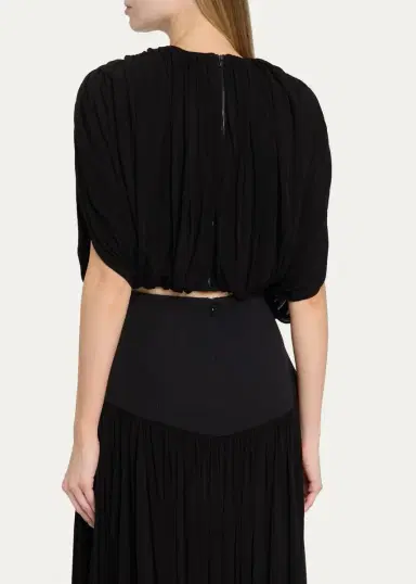 Heirlome Louise Shirred Jersey Crop Top | Thumbnail 3 Heirlome Louise Shirred Jersey Crop Top | Thumbnail 3