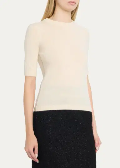 Maria McManus MM Cashmere and Cotton Baby Tee | Thumbnail 4 Maria McManus MM Cashmere and Cotton Baby Tee | Thumbnail 4