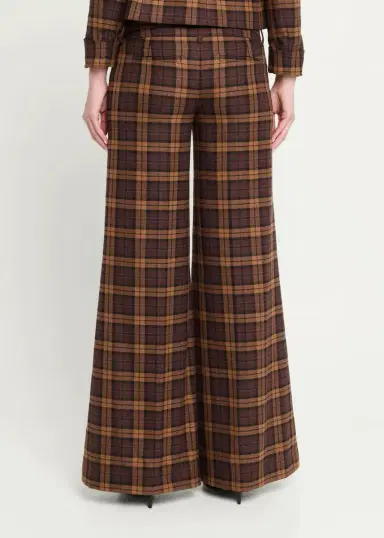 Alice + Olivia Olivia Plaid Low-Rise Wide-Leg Pants | Thumbnail 3 Alice + Olivia Olivia Plaid Low-Rise Wide-Leg Pants | Thumbnail 3