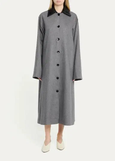 Maria McManus Melange Wool-Cashmere Swing Coat | Thumbnail 2 Maria McManus Melange Wool-Cashmere Swing Coat | Thumbnail 2
