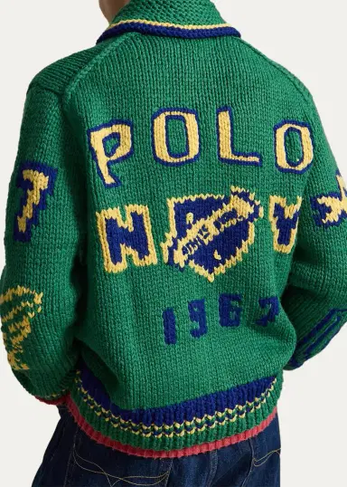 Polo Ralph Lauren Men's Wool Letter Cardigan | Thumbnail 3 Polo Ralph Lauren Men's Wool Letter Cardigan | Thumbnail 3