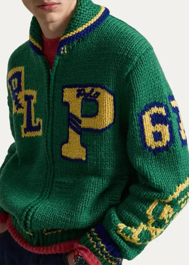 Polo Ralph Lauren Men's Wool Letter Cardigan | Thumbnail 5 Polo Ralph Lauren Men's Wool Letter Cardigan | Thumbnail 5