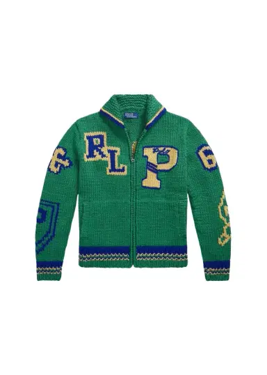 Polo Ralph Lauren Men's Wool Letter Cardigan | Thumbnail 1 Polo Ralph Lauren Men's Wool Letter Cardigan | Thumbnail 1