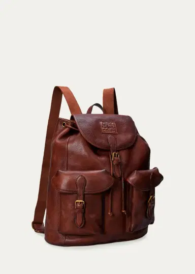 Polo Ralph Lauren Men's Heritage Large Leather Backpack | Thumbnail 3 Polo Ralph Lauren Men's Heritage Large Leather Backpack | Thumbnail 3