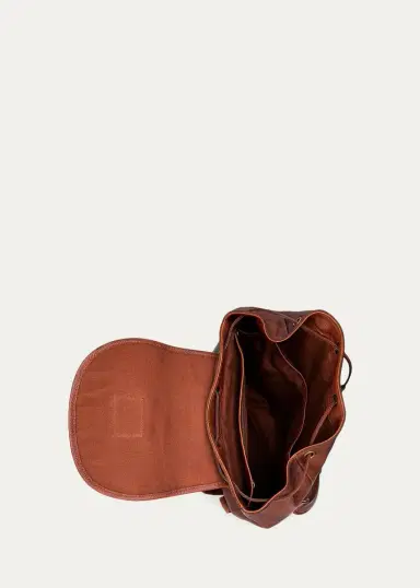 Polo Ralph Lauren Men's Heritage Large Leather Backpack | Thumbnail 4 Polo Ralph Lauren Men's Heritage Large Leather Backpack | Thumbnail 4