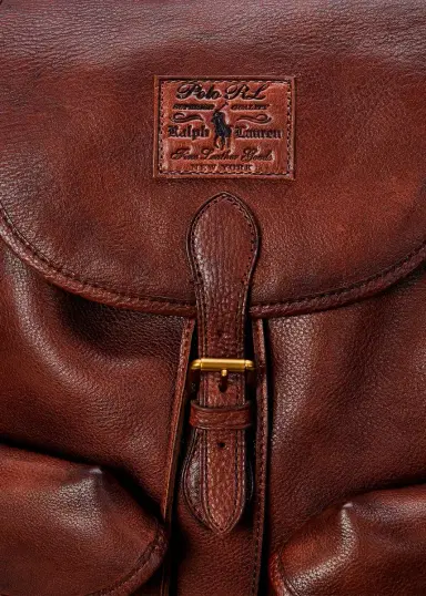 Polo Ralph Lauren Men's Heritage Large Leather Backpack | Thumbnail 5 Polo Ralph Lauren Men's Heritage Large Leather Backpack | Thumbnail 5