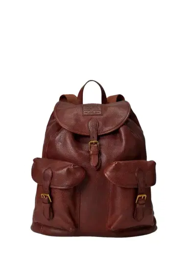 Polo Ralph Lauren Men's Heritage Large Leather Backpack | Thumbnail 1 Polo Ralph Lauren Men's Heritage Large Leather Backpack | Thumbnail 1