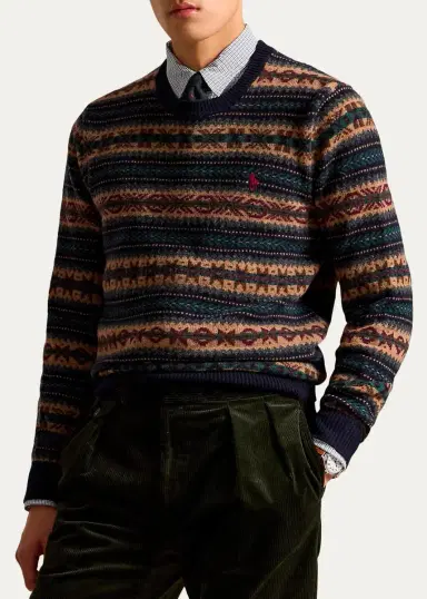 Polo Ralph Lauren Men's Fair Isle Wool Sweater | Thumbnail 4 Polo Ralph Lauren Men's Fair Isle Wool Sweater | Thumbnail 4