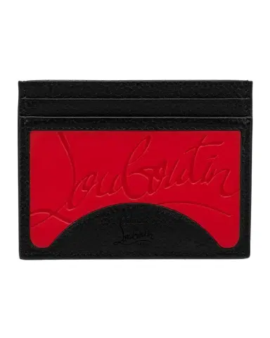 Christian Louboutin Men's Kios Red Sole Empire Card Case | Thumbnail 1 Christian Louboutin Men's Kios Red Sole Empire Card Case | Thumbnail 1