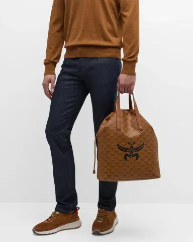 MCM Men's Lauretos Himmel Drawstring Backpack | Thumbnail 2 MCM Men's Lauretos Himmel Drawstring Backpack | Thumbnail 2