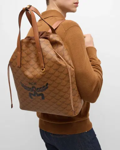 MCM Men's Lauretos Himmel Drawstring Backpack | Thumbnail 4 MCM Men's Lauretos Himmel Drawstring Backpack | Thumbnail 4