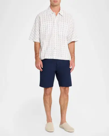 Maison Scotch Men's Check Loose-Fit Pocket Short-Sleeve Shirt | Thumbnail 2 Maison Scotch Men's Check Loose-Fit Pocket Short-Sleeve Shirt | Thumbnail 2