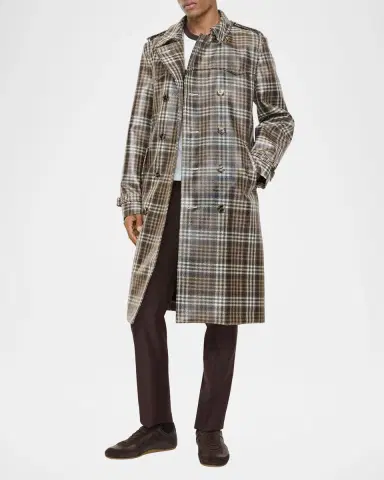 Burberry Foxfield Check Jacquard Trench Coat | Thumbnail 4 Burberry Foxfield Check Jacquard Trench Coat | Thumbnail 4
