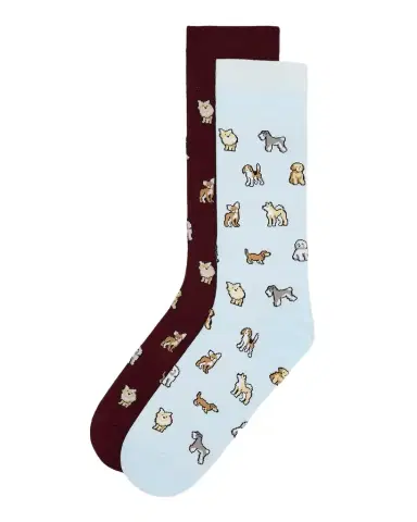 Paul Smith Kyoto 2-Pack Printed Cotton-Blend Crew Socks | Thumbnail 1 Paul Smith Kyoto 2-Pack Printed Cotton-Blend Crew Socks | Thumbnail 1